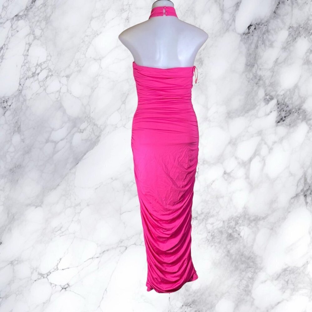 Superdown Mallory High Neck Dress - Hot Pink - Picture 8 of 12